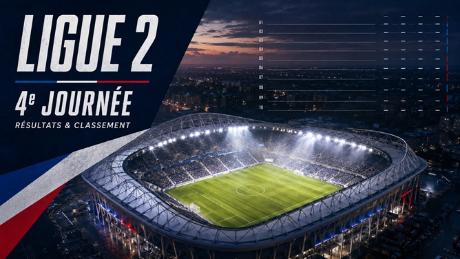 Résultats Ligue 2 - résumé et classement après la 4e journée