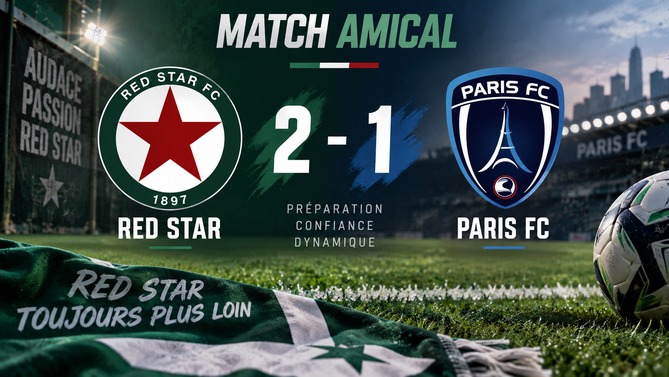 Le Red Star bat le Paris FC 2-1 en match amical avant la reprise de la Ligue 2
